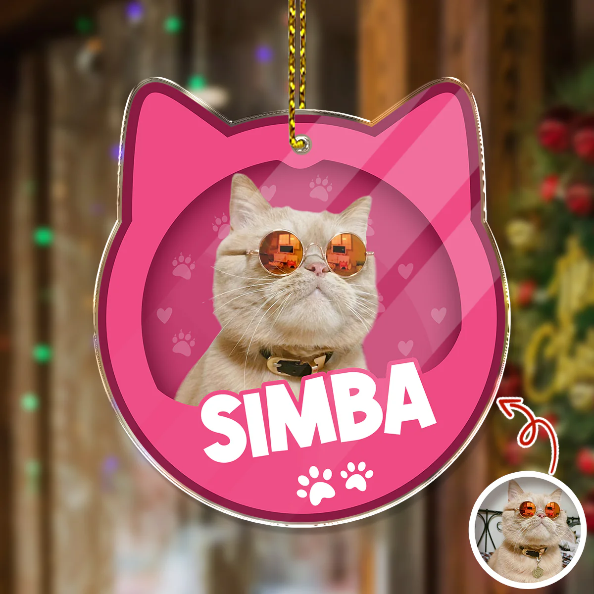 Custom Furry Baby Cat Photo - Personalized Acrylic Ornament Gift For Cat Lovers CH07 899104 - Image 5