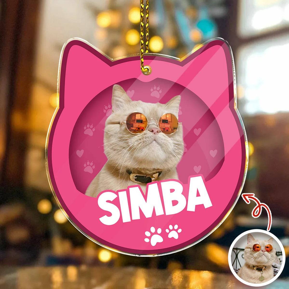 Custom Furry Baby Cat Photo - Personalized Acrylic Ornament Gift For Cat Lovers CH07 899104 - Image 7