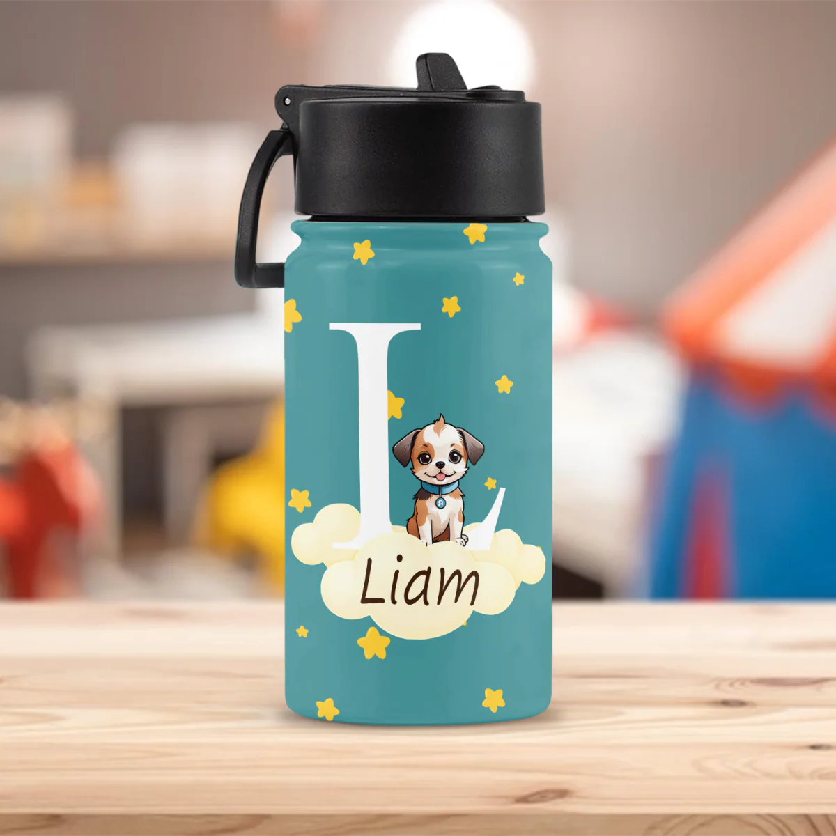Custom Kid Name Cute Animal Kid Water Bottle Back To School Gift CH07 896218 - Image 3