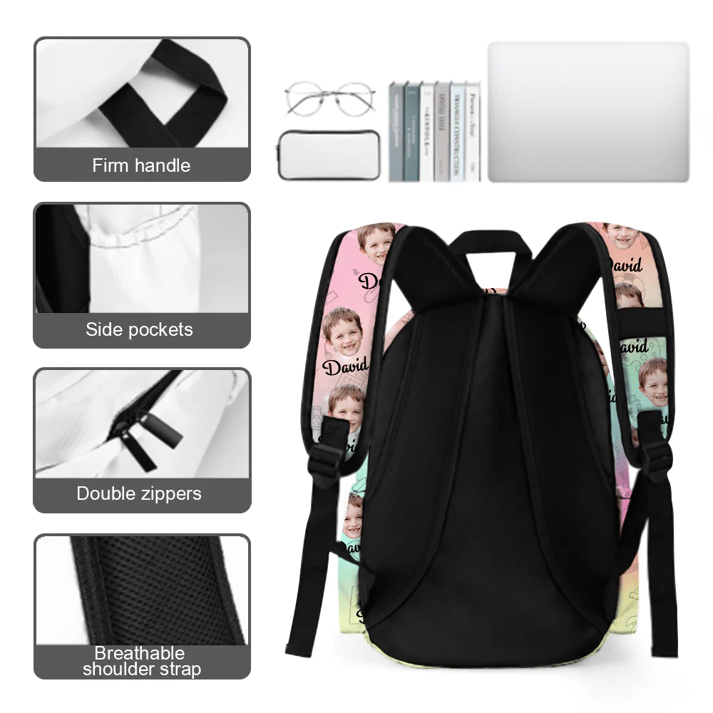 Custom Kid Photo Backpack Gift For Daughter Son CH07 895204 - Image 5