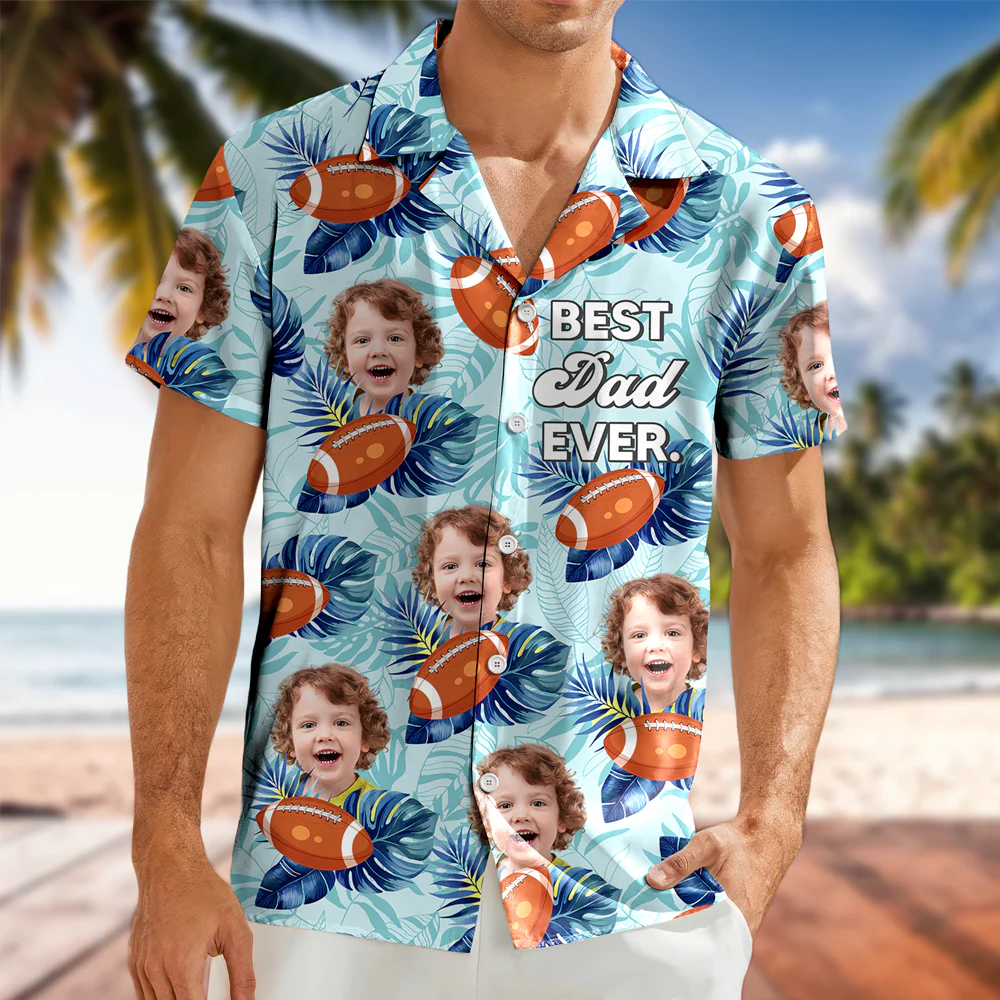 Custom Kid Photo Best Dad Ever Hawaiian Shirt CH07 896062 - Image 8