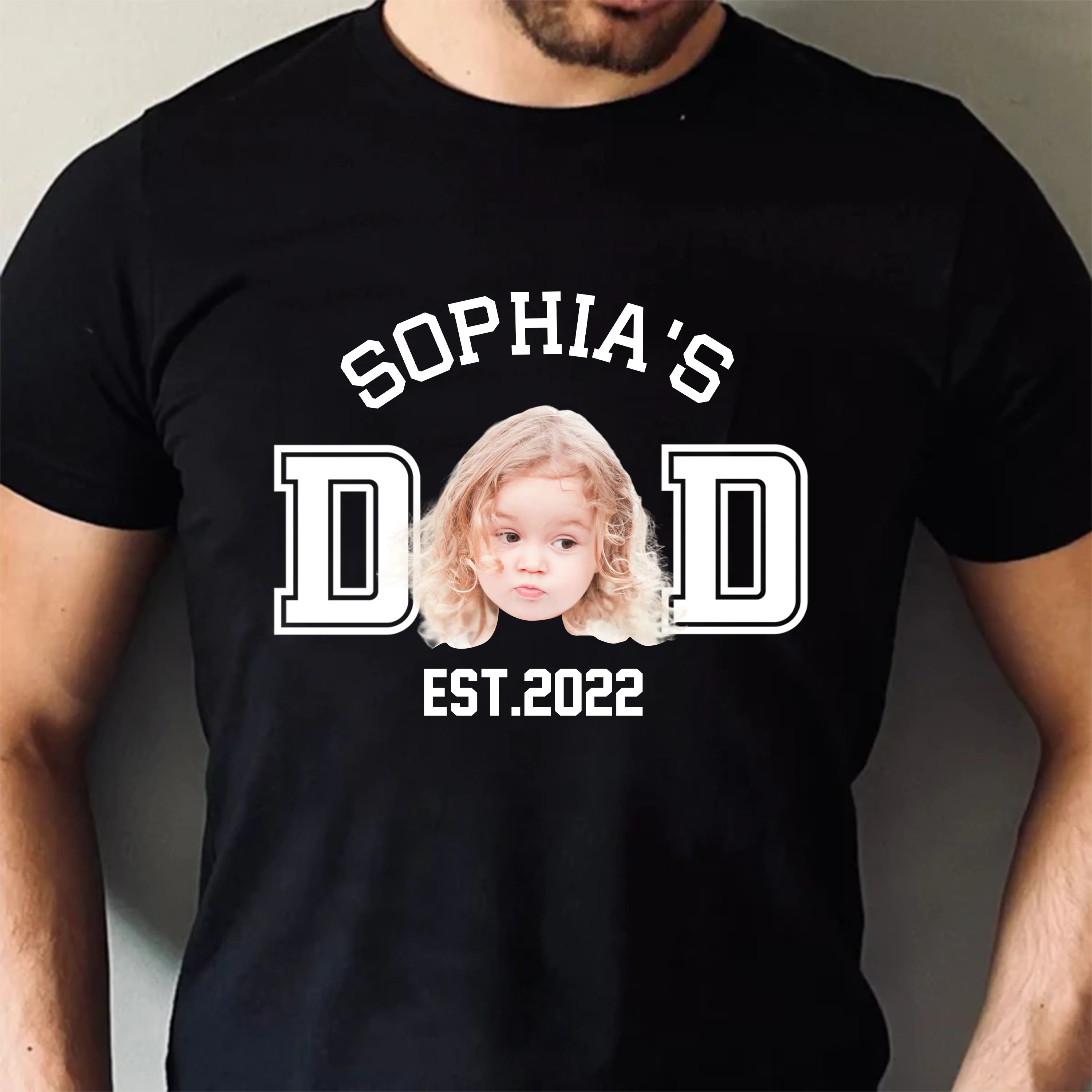 Custom Kid Photo Dad Mom EST Dark Shirt Family Gift CH07 895994 - Image 7