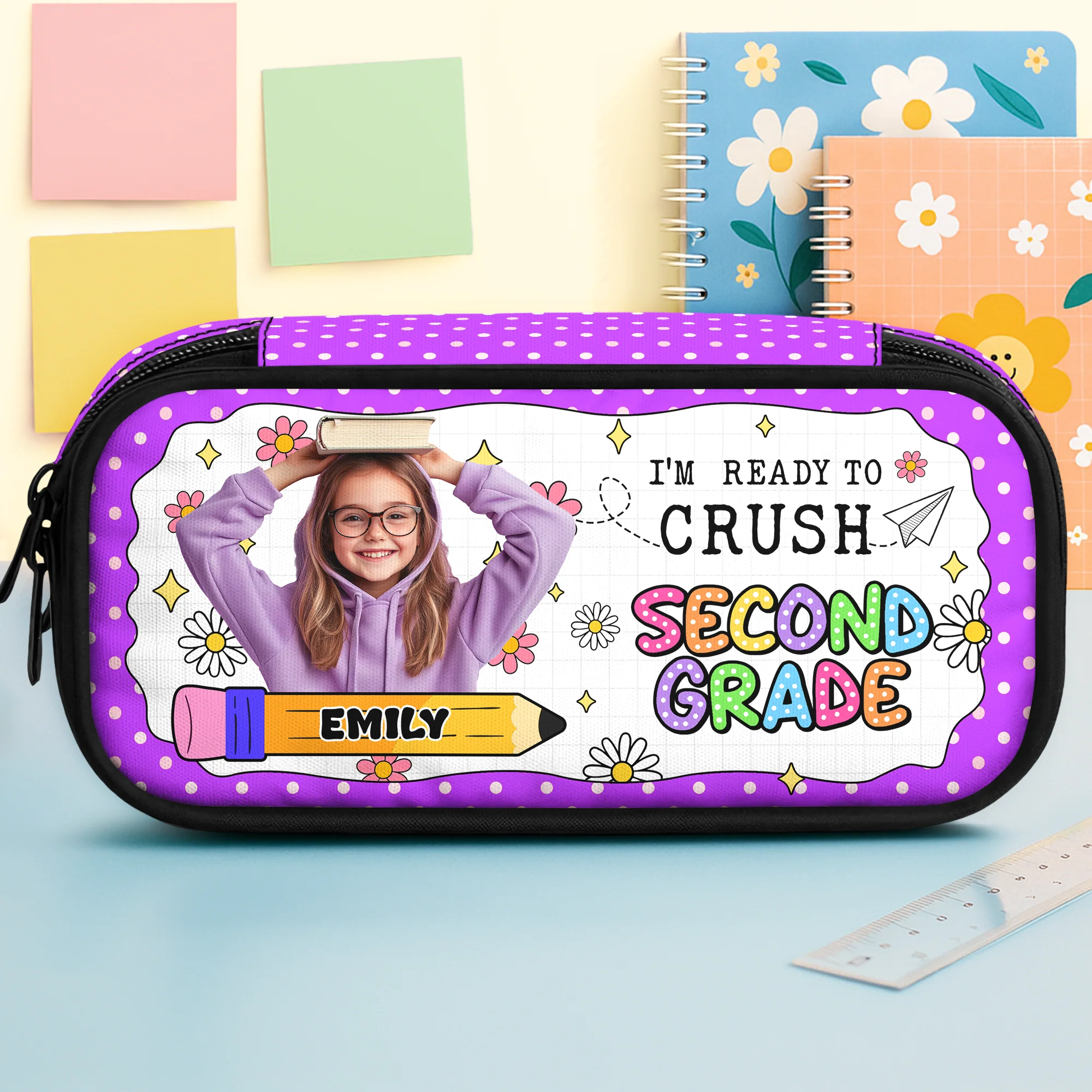 Custom Kid Photo I am Ready To School Personalized Pencil Case Back To School Gift CH07 896206 - Image 5