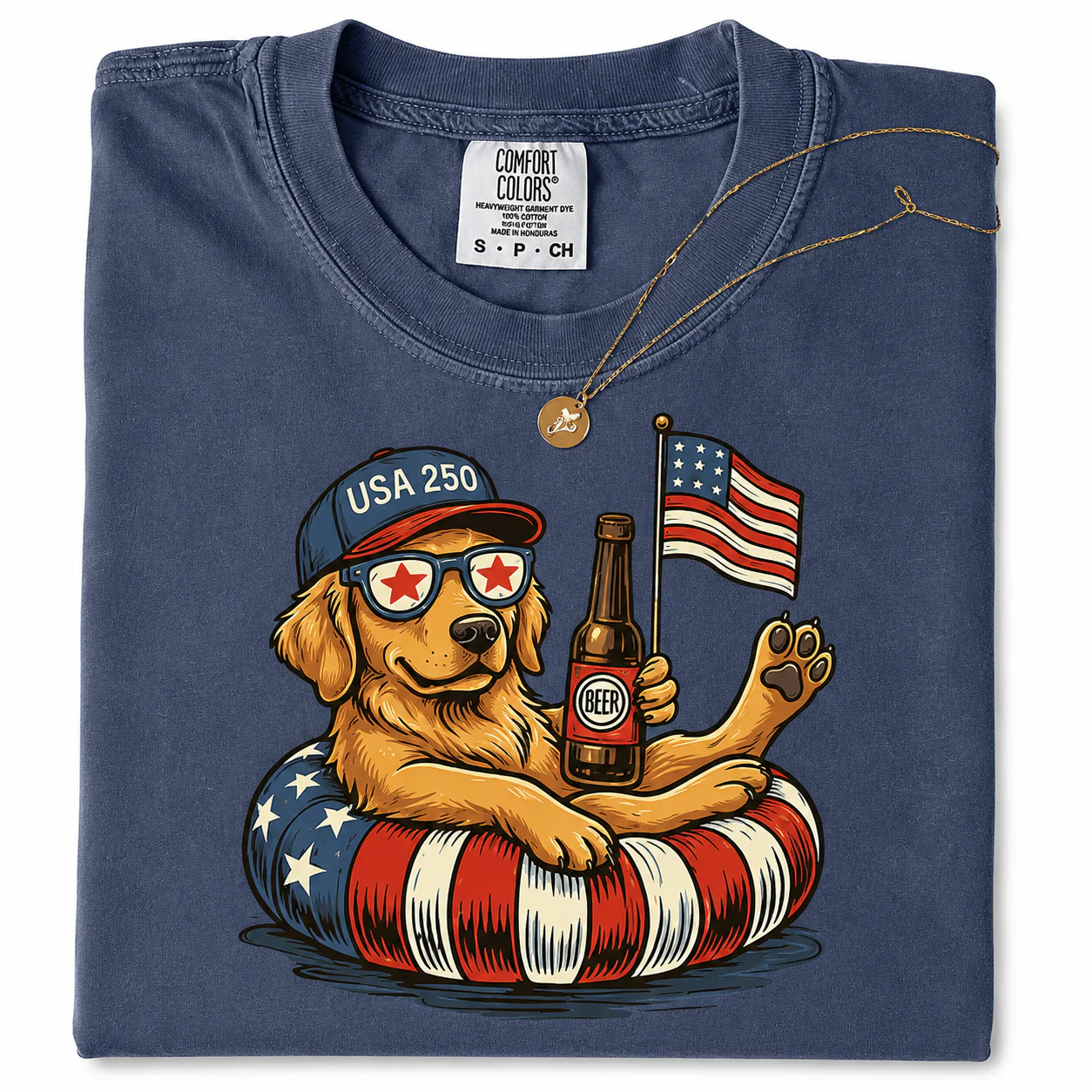 Custom Liberty 250th Cute Dog Patriotic Comfort Color Shirt My Dog Celebrate 250 Years of Freedom Tee CH07 911622 - Image 3