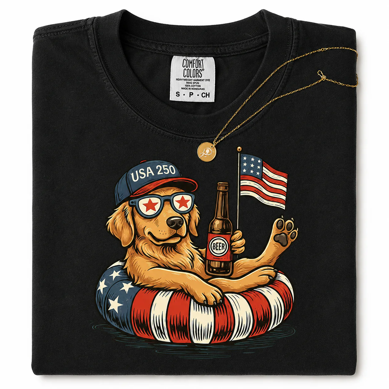 Custom Liberty 250th Cute Dog Patriotic Comfort Color Shirt My Dog Celebrate 250 Years of Freedom Tee CH07 911622 - Image 4