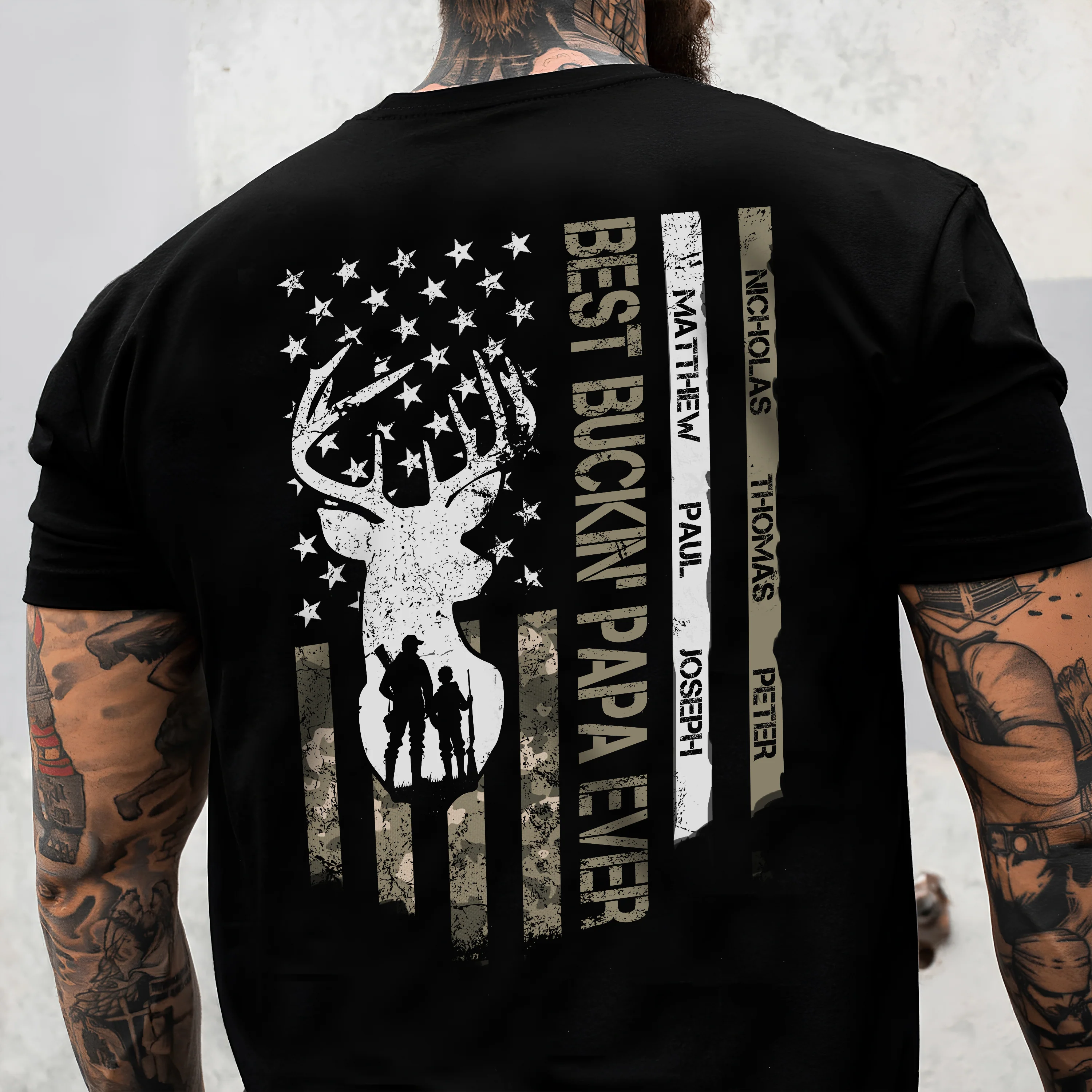 Custom Name Best Buckin' Dad Ever Personalized Dark Shirt Gift For Hunting Lovers CH07 895790 - Image 7