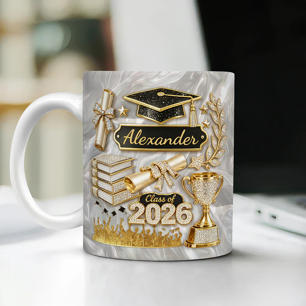 Custom Name Graduation 3D Effect Coffee Mug Class of 2026 Gift CH07 911192 - Image 5
