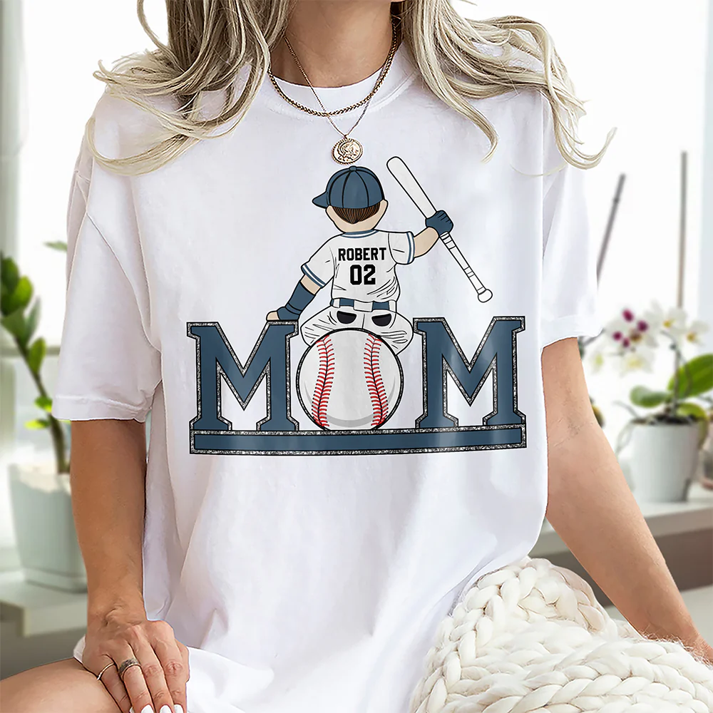 Custom Name & Jersey Number Personalized Baseball Mom Bright Shirt CH07 895324 - Image 2