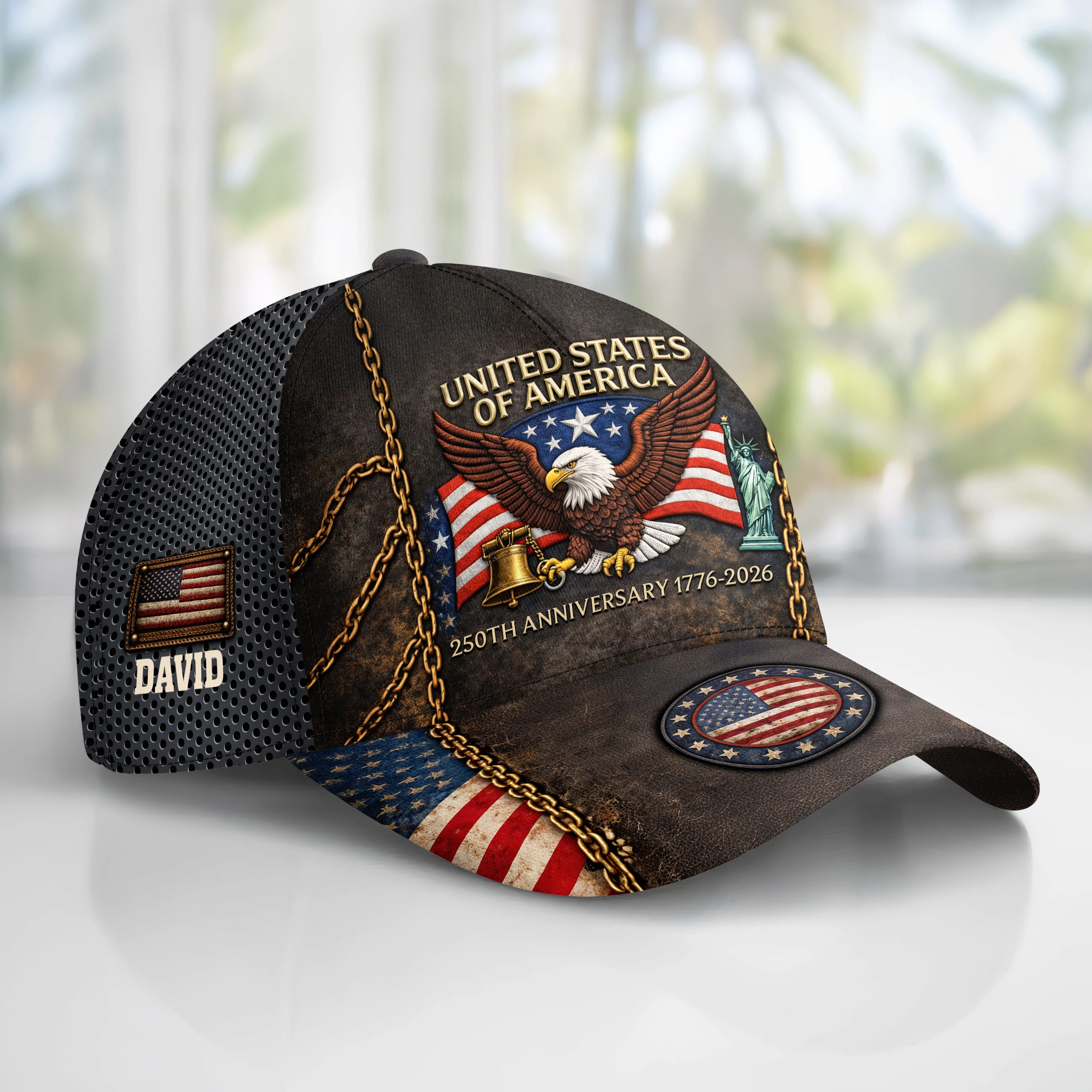 Custom Name USA 250th Anniversary Classic Cap 1776–2026 American Eagle Cap, Patriotic Gift CH07 899876 - Image 5