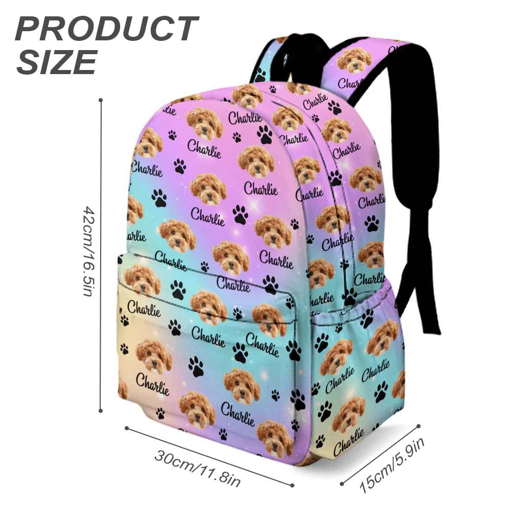Custom Pet Photo Backpack Gift For Dog Cat Lovers CH07 895202 - Image 4