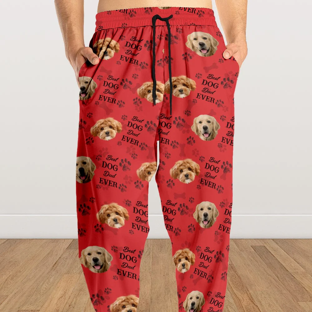 Custom Pet Photo Best Dog Dad Mom Ever, Best Fur Dad Mom Ever Sweatpants - Dog Lovers Gifts HA75 895034 - Image 3