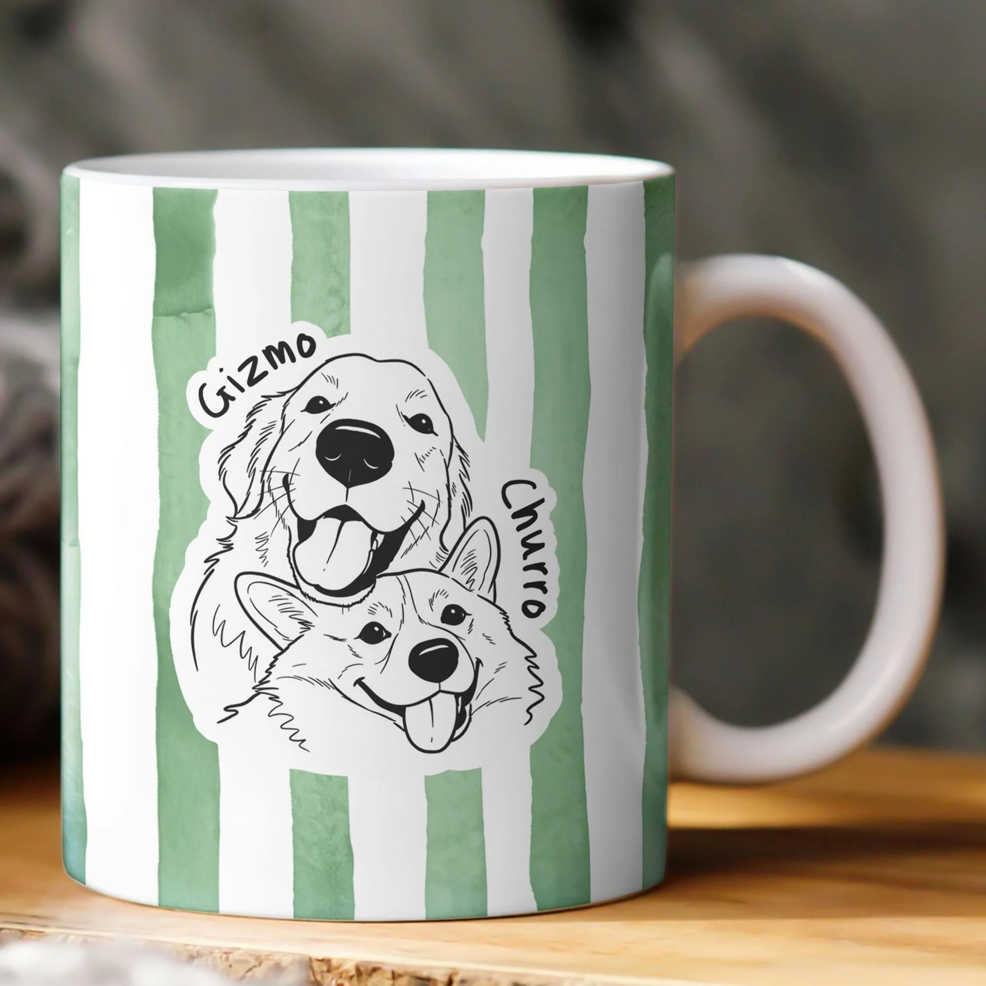 Custom Pet Portrait Mug With Name Personalized Dog Cat Photo Accent Mug CH07 899944 - Image 2