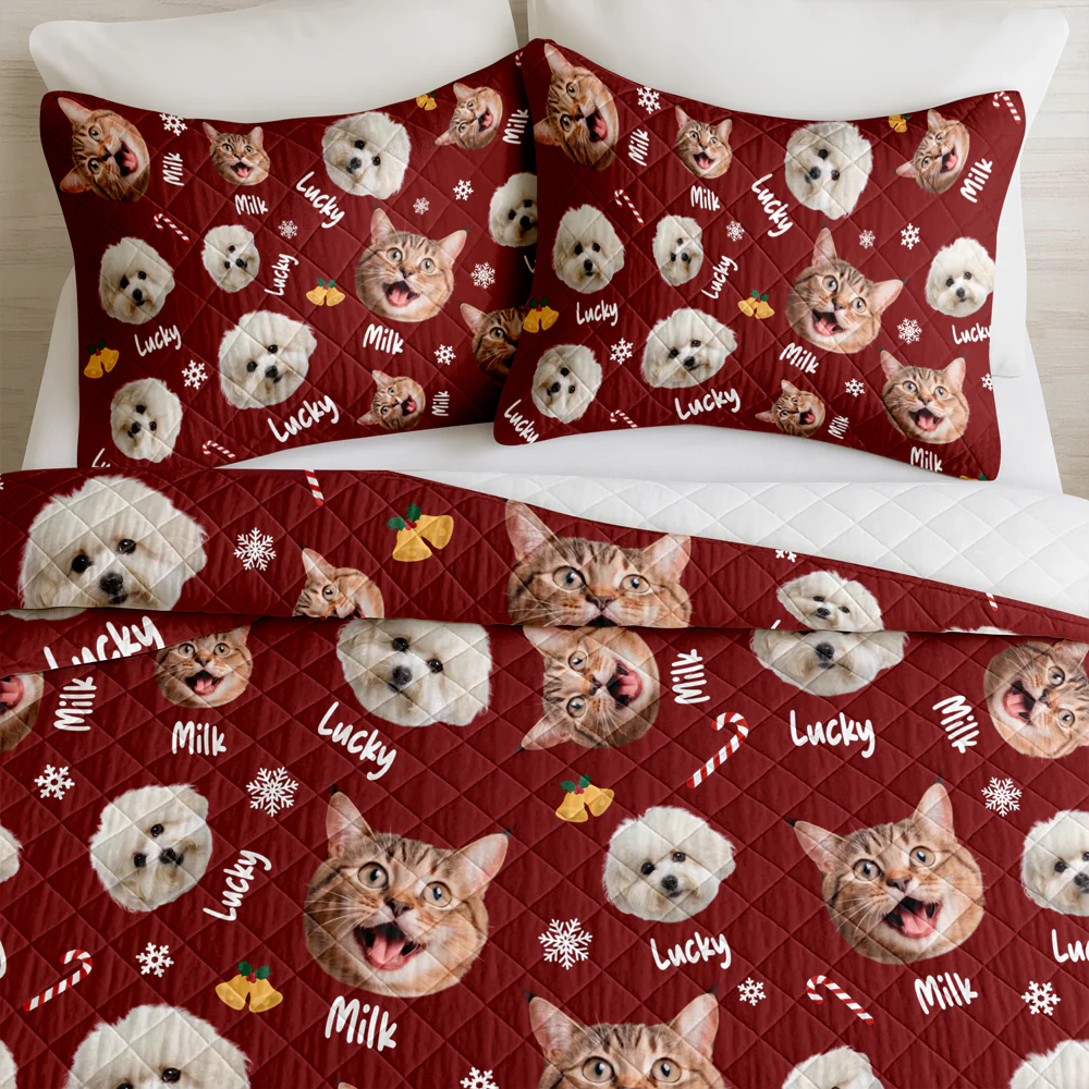 Custom Pets Face And Name - Personalized Photo Bedding Set Gift For Dog Lover Cat Lover CH07 899764 - Image 9