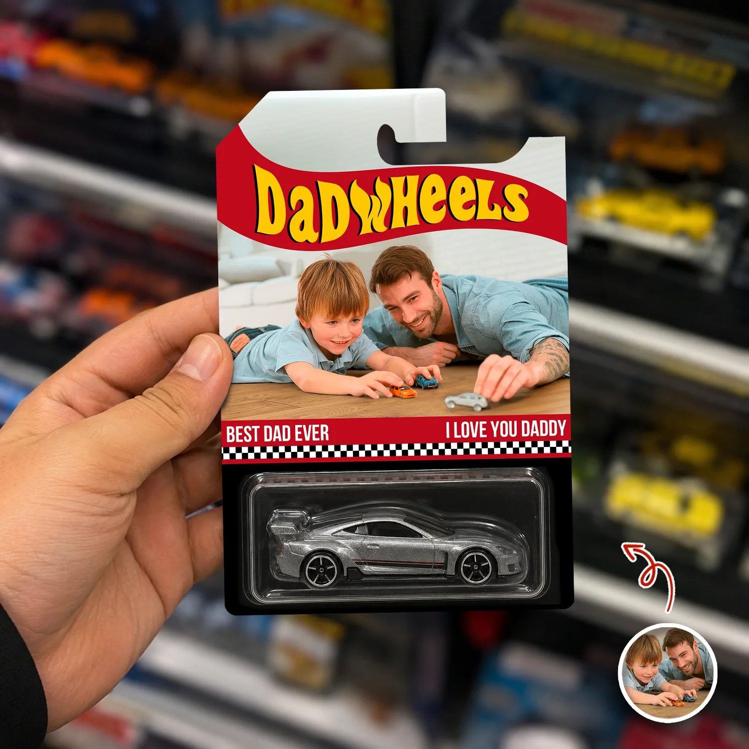 Custom Photo Best Dad Ever Wheels Package, Customized Dadwheels CH07 911658 - Image 3