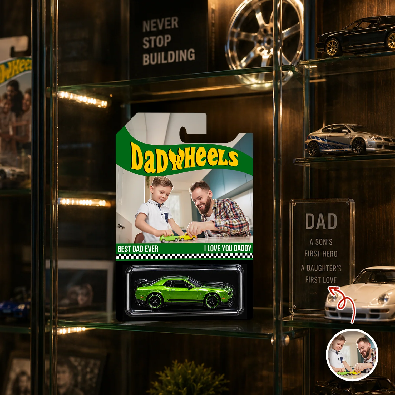 Custom Photo Best Dad Ever Wheels Package, Customized Dadwheels CH07 911658 - Image 4