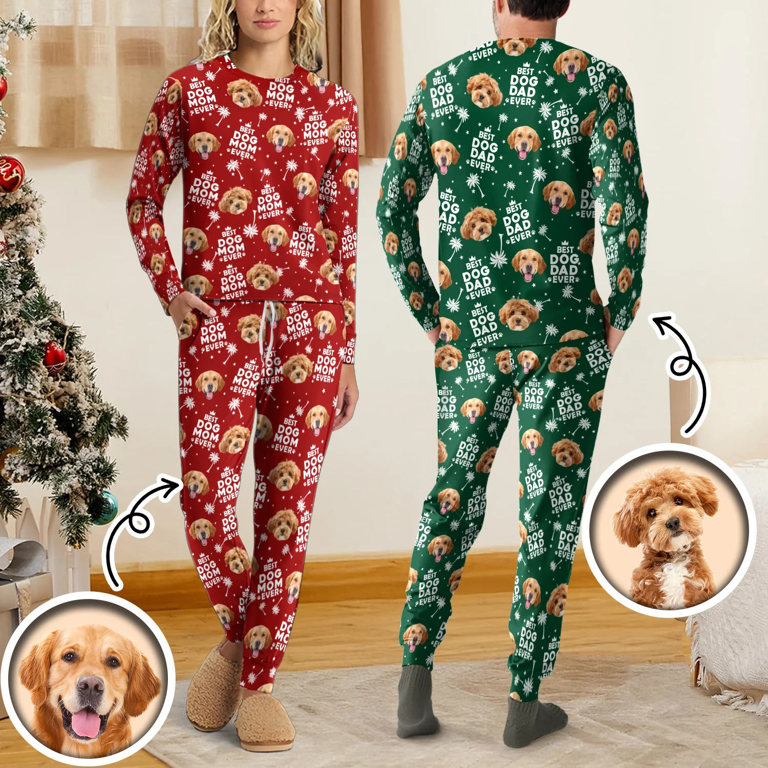 Custom Photo Best Dog Cat Dad Mom Ever Sleepwear CH07 899114 - Image 6
