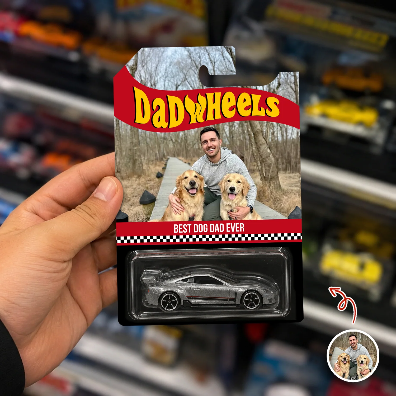 Custom Photo Best Dog Dad Ever Wheels Package, Customized Dadwheels CH07 911654 - Image 5