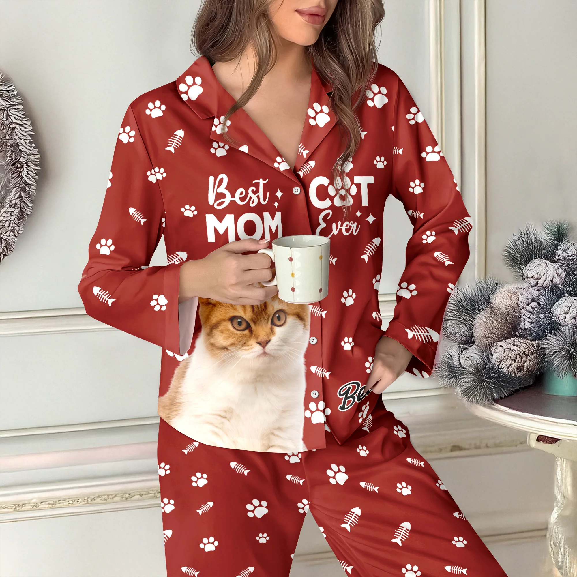 Custom Photo Best Dog Dad Mom Ever Pajamas For Pet Lovers CH07 899118 - Image 5