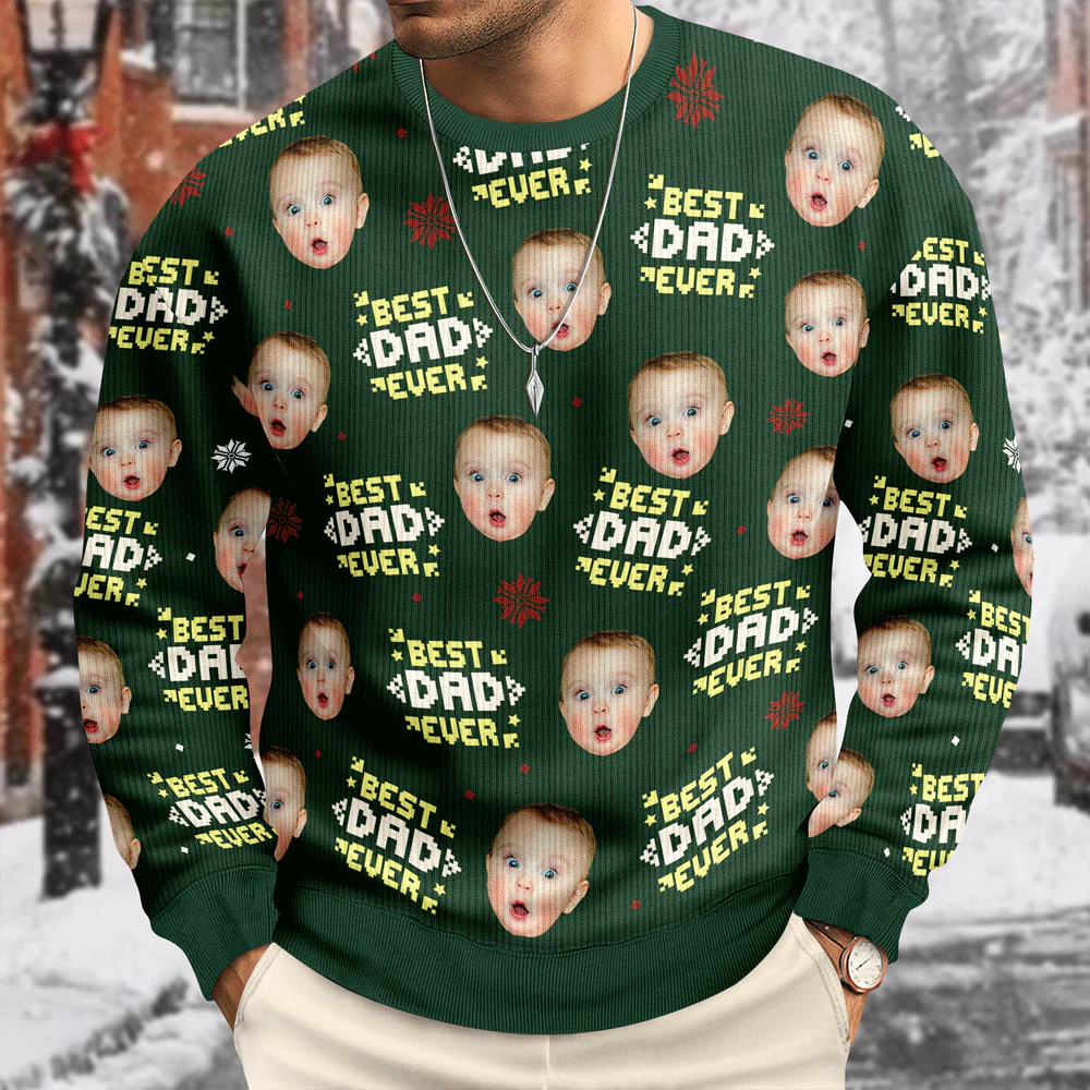 Custom Photo Best Mom Ever Funny Kids Christmas - Personalized Ugly Sweater CH07 899720 - Image 2