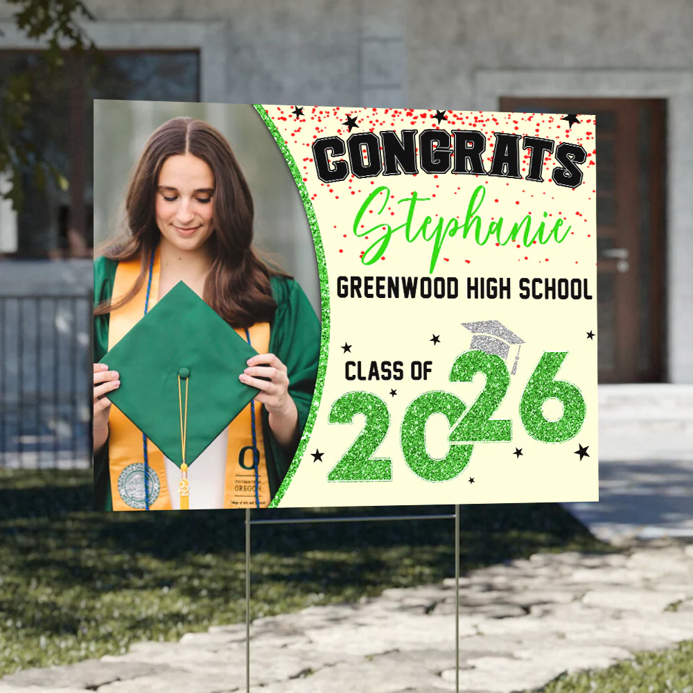 Custom Photo Class of 2026 Personalized Yard Sign Graduation Day Gift CH07 895442 - Image 2