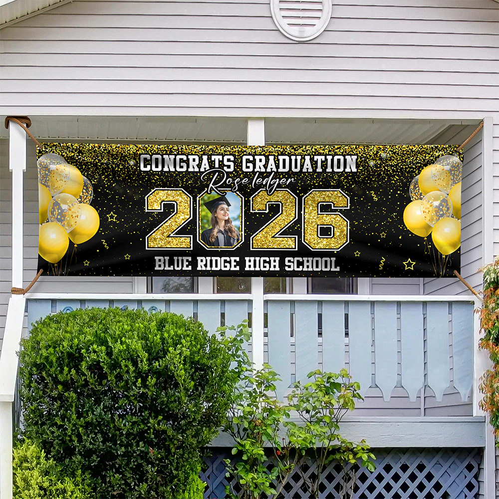 Custom Photo Class of 2026 Banner Personalized Congrats Graduation Banner Party Decor CH07 910264 - Image 9