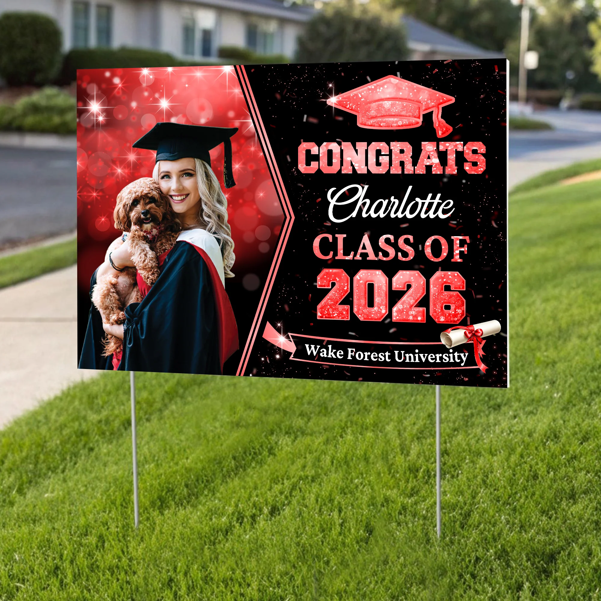 Custom Photo Class of 2026 Yard Sign Graduation Party Decor CH07 899930 - Image 4