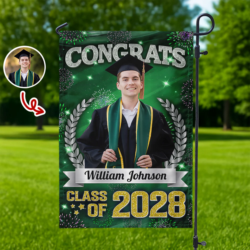 Custom Photo Congrats Graduation Class of 2026 Garden Flag Decor For Graduation Party CH07 910842 - Image 4