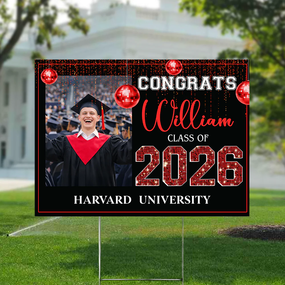Custom Photo Congrats Graduation Class of 2026 Yard Sign Decor CH07 910354 - Image 3