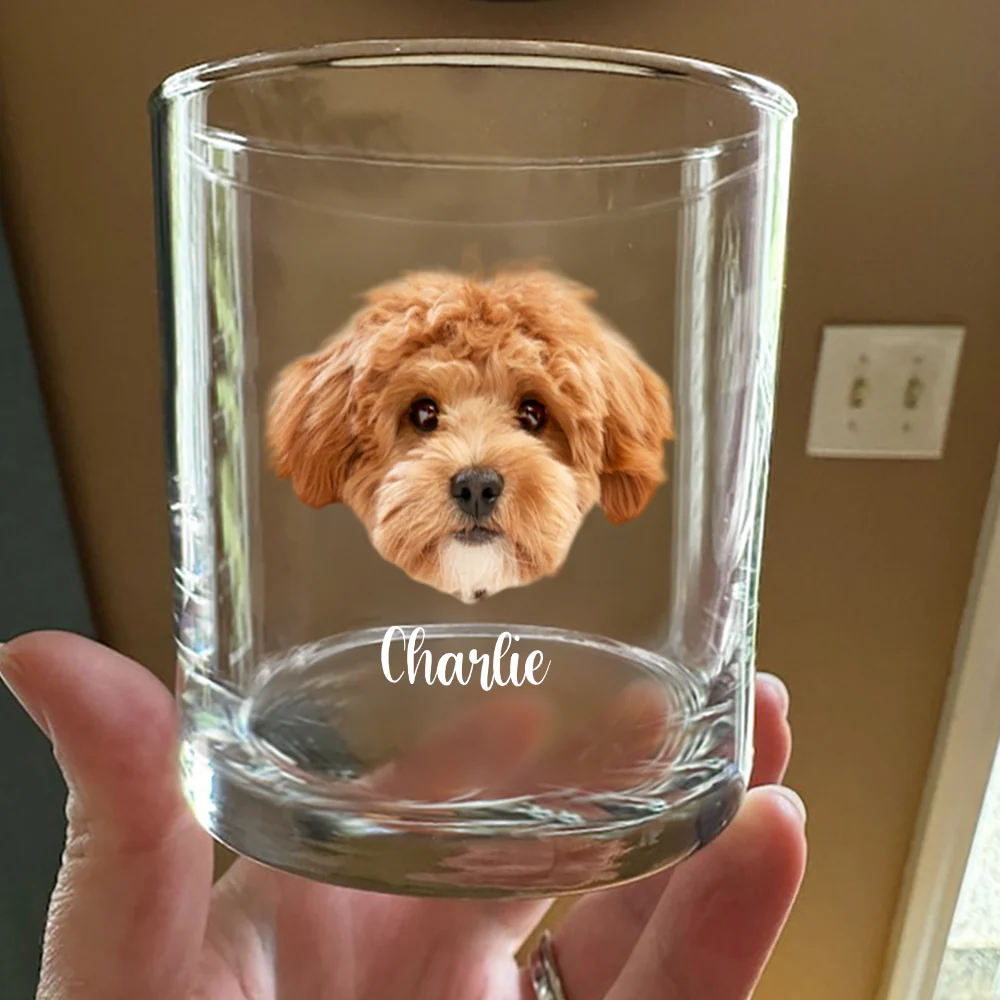 Custom Photo Congrats On Being my Dog Dad Whiskey Glass CH07 895416 - Image 6