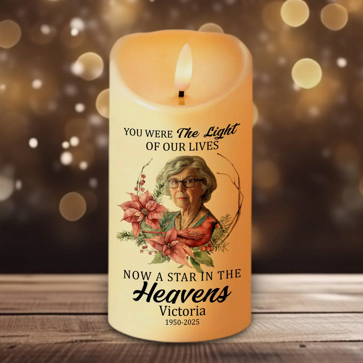 Custom Photo Dad Mom In Heaven Led Candle Personalized Memorial Gift CH07 895238 - Image 2
