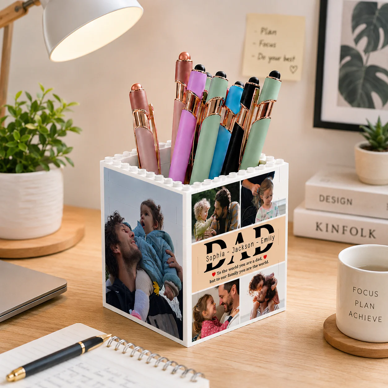 Custom Photo Dad To Me You Are The World Building Block Fathers Day Gifts CH07 911608 - Image 2