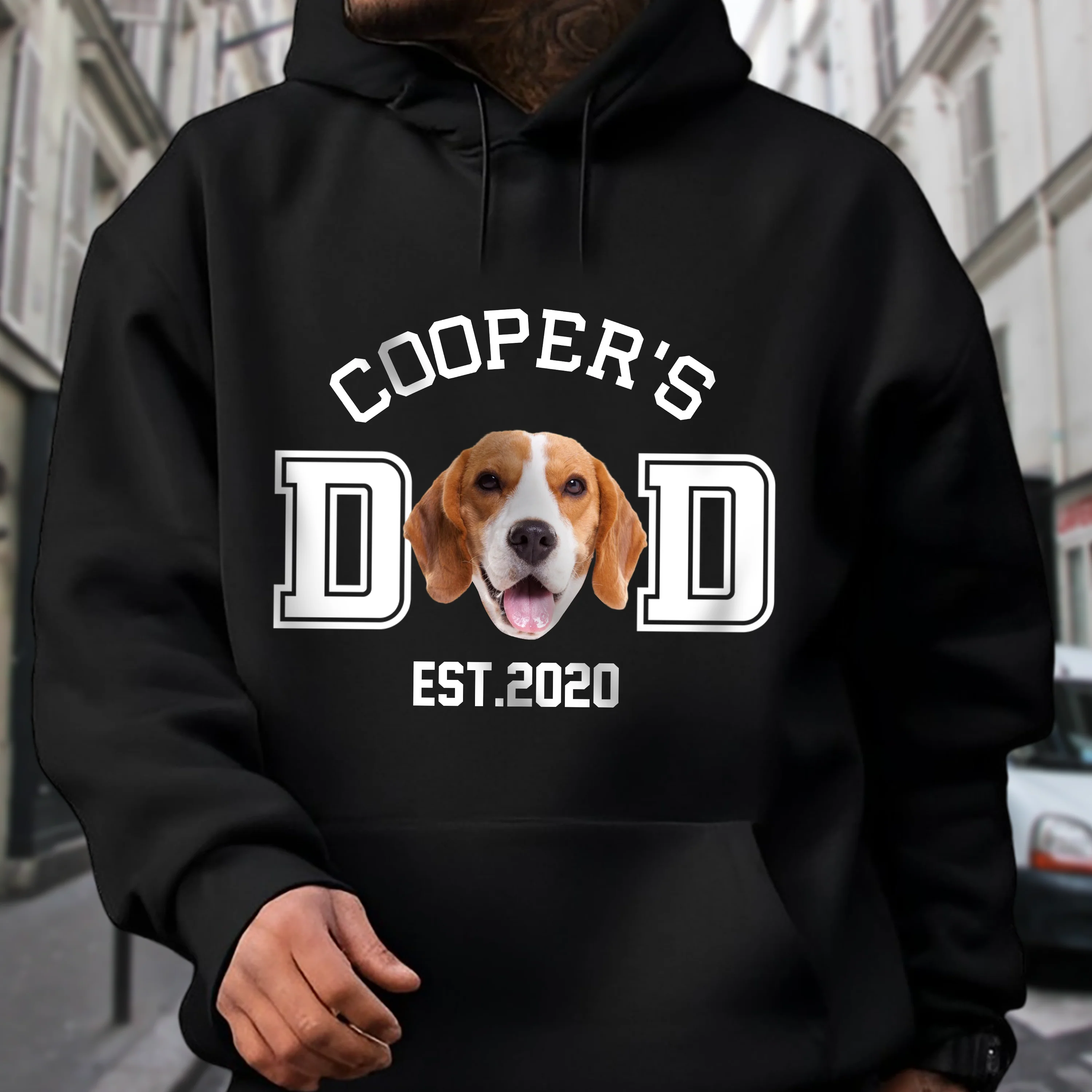 Custom Photo Dog Cat Dad EST Dark Shirt Gift For Dog Cat Lovers CH07 895954 - Image 3