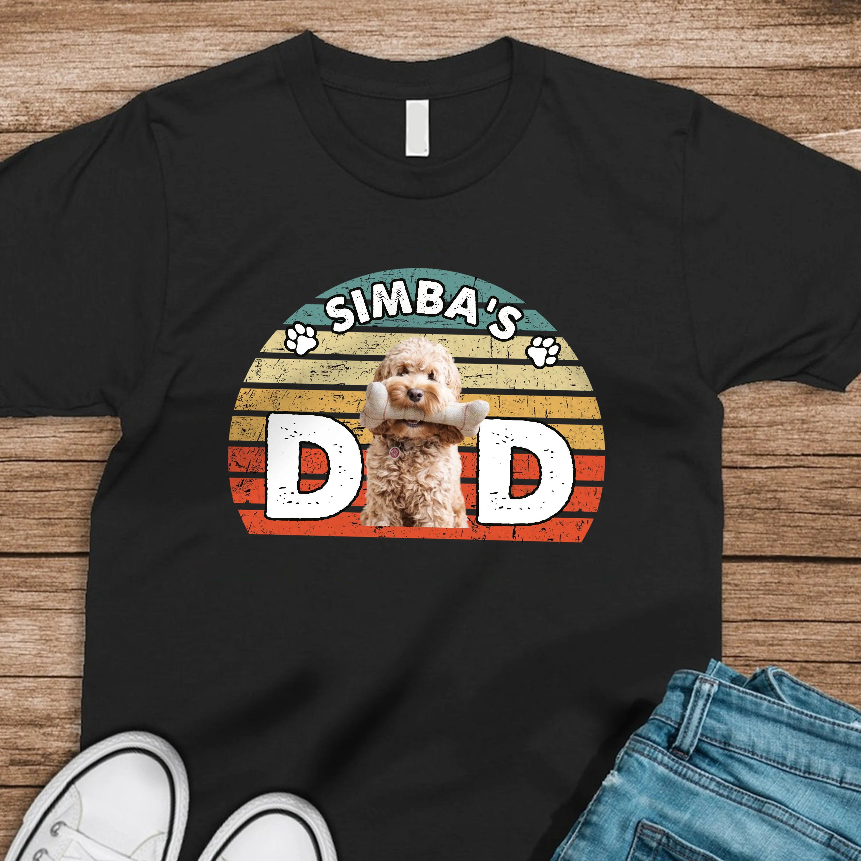 Custom Photo Dog Dad Mom Retro Dark Shirt For Dog Lovers CH07 895868 - Image 10