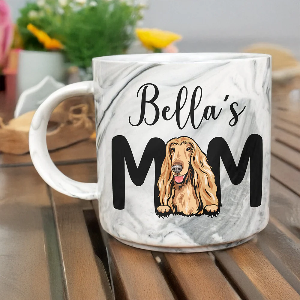 Custom Photo Dog Mom Personalized Marble Mug CH07 895524 - Image 4
