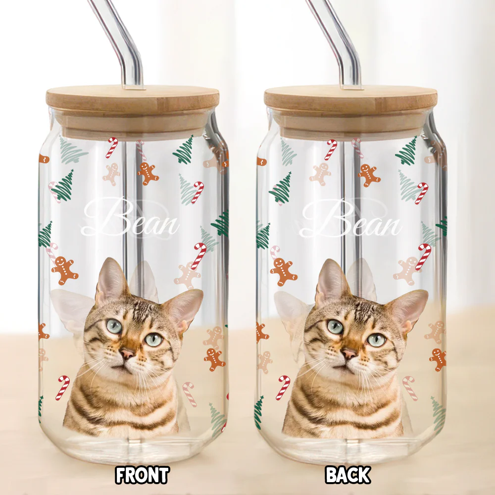 Custom Photo Dog With Snow Glass Can With Lid For Dog Lovers CH07 899106 - Image 7