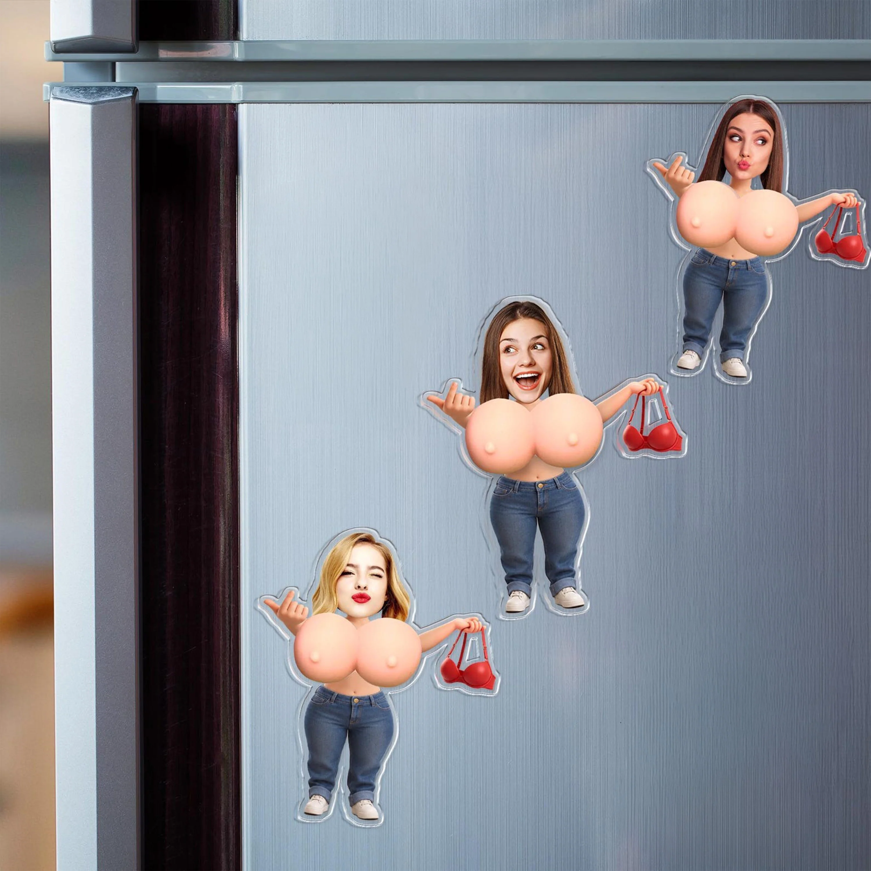 Custom Photo Funny Squishy Fridge Magnet Best Friend Gift CH07 911896 - Image 3