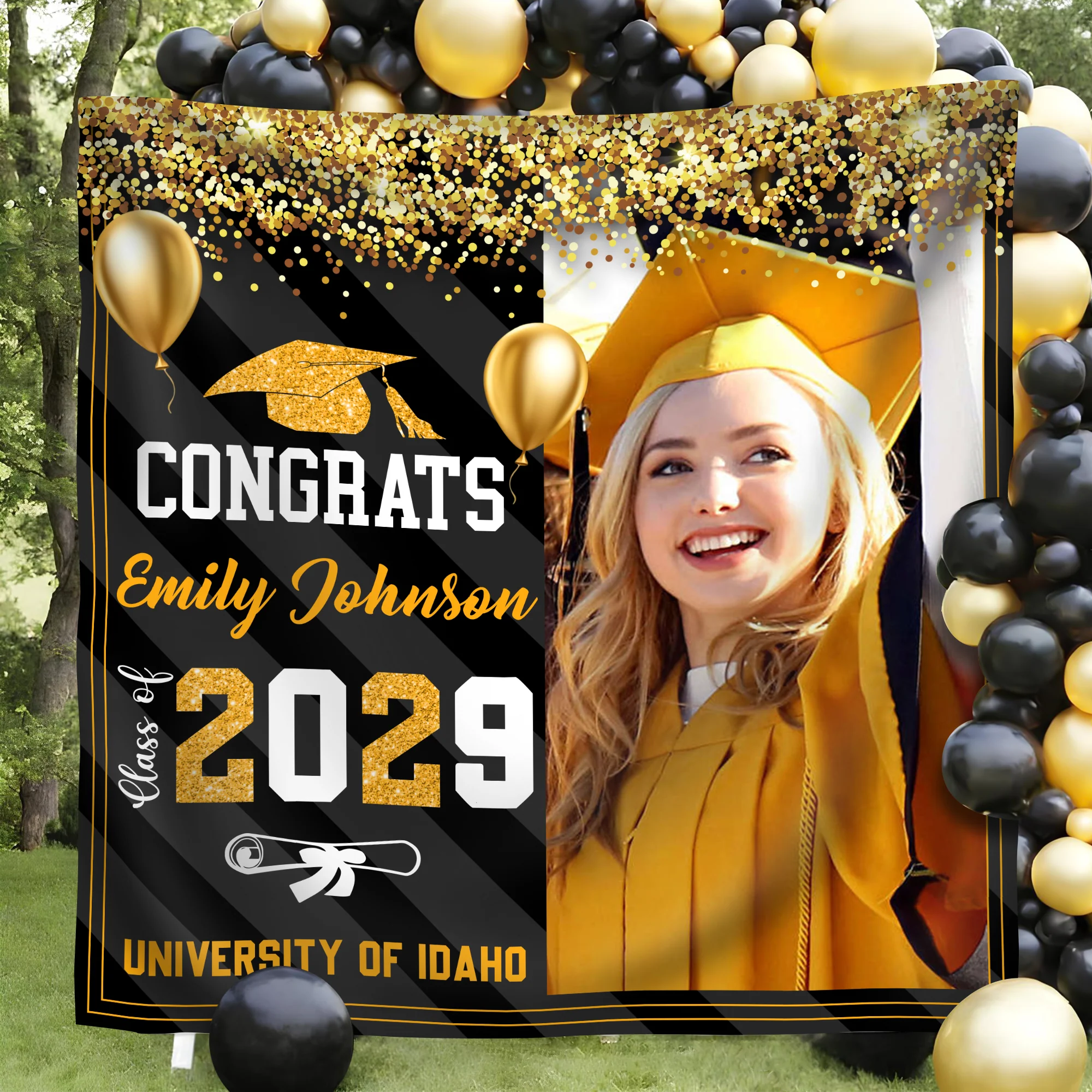 Custom Photo Graduation Backdrop Class of 2026 Party Decor CH07 910628 - Image 7