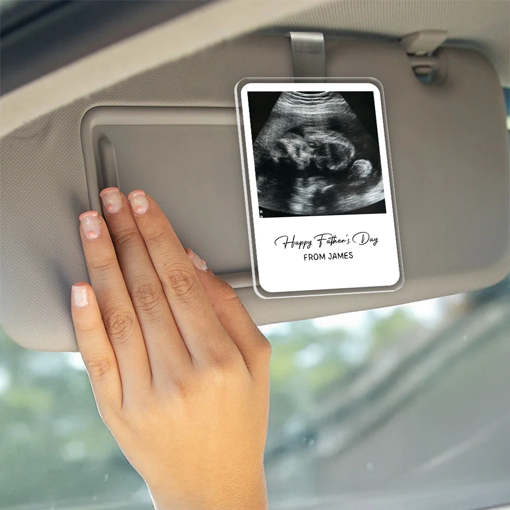 Custom Photo Happy Father's Day From Kid Acrylic Car Visor Clip CH07 911578 - Image 5