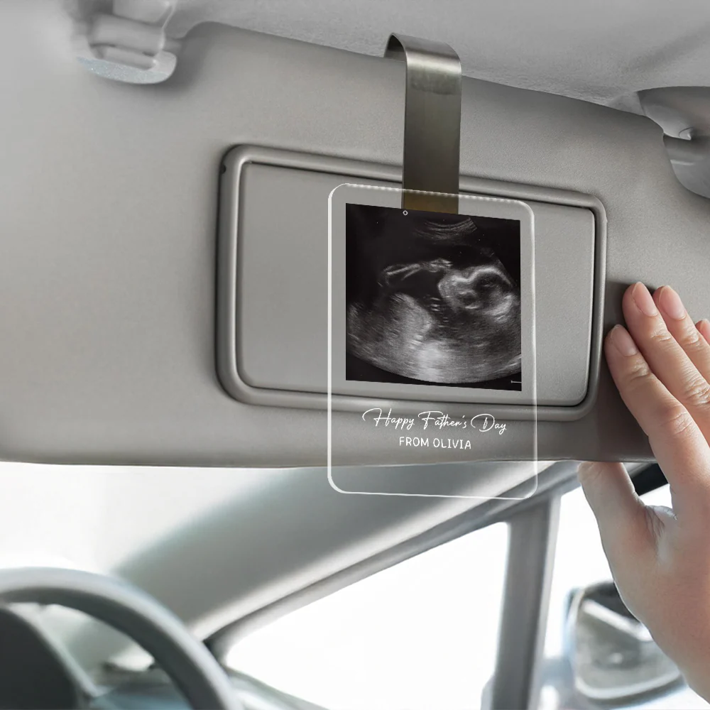 Custom Photo Happy Father's Day From Kid Acrylic Car Visor Clip CH07 911578 - Image 7