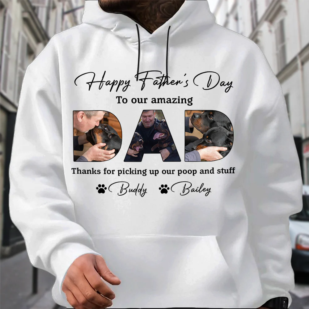 Custom Photo Happy Father's Day To My Amazing Dad Bright Shirt Dog Lovers Gift CH07 895882 - Image 6