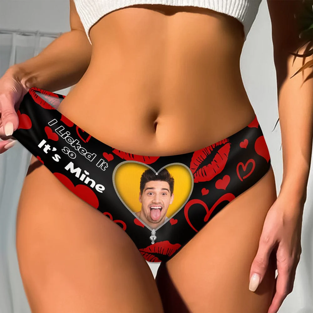 Custom Photo I Licked It So It's Mine Underwear For Women Gift For Girlfriend, Wife CH07 895220 - Image 4