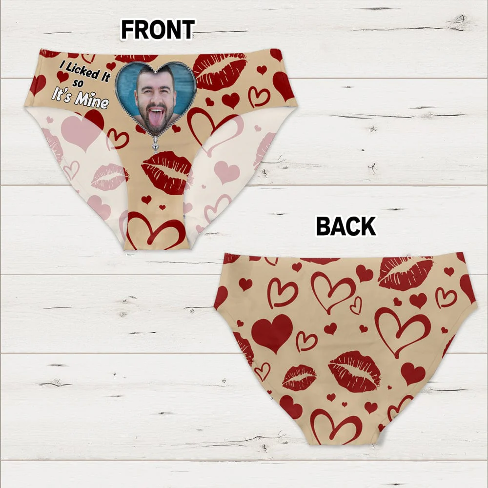 Custom Photo I Licked It So It's Mine Underwear For Women Gift For Girlfriend, Wife CH07 895220 - Image 6