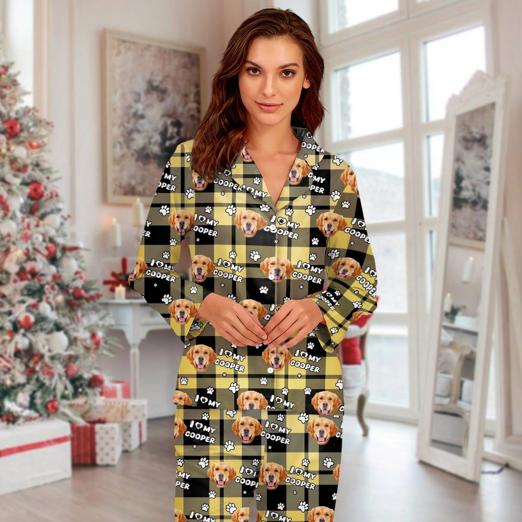 Custom Photo I Love My Dog, I Love My  Cat  Pajamas HA75 895092 - Image 5
