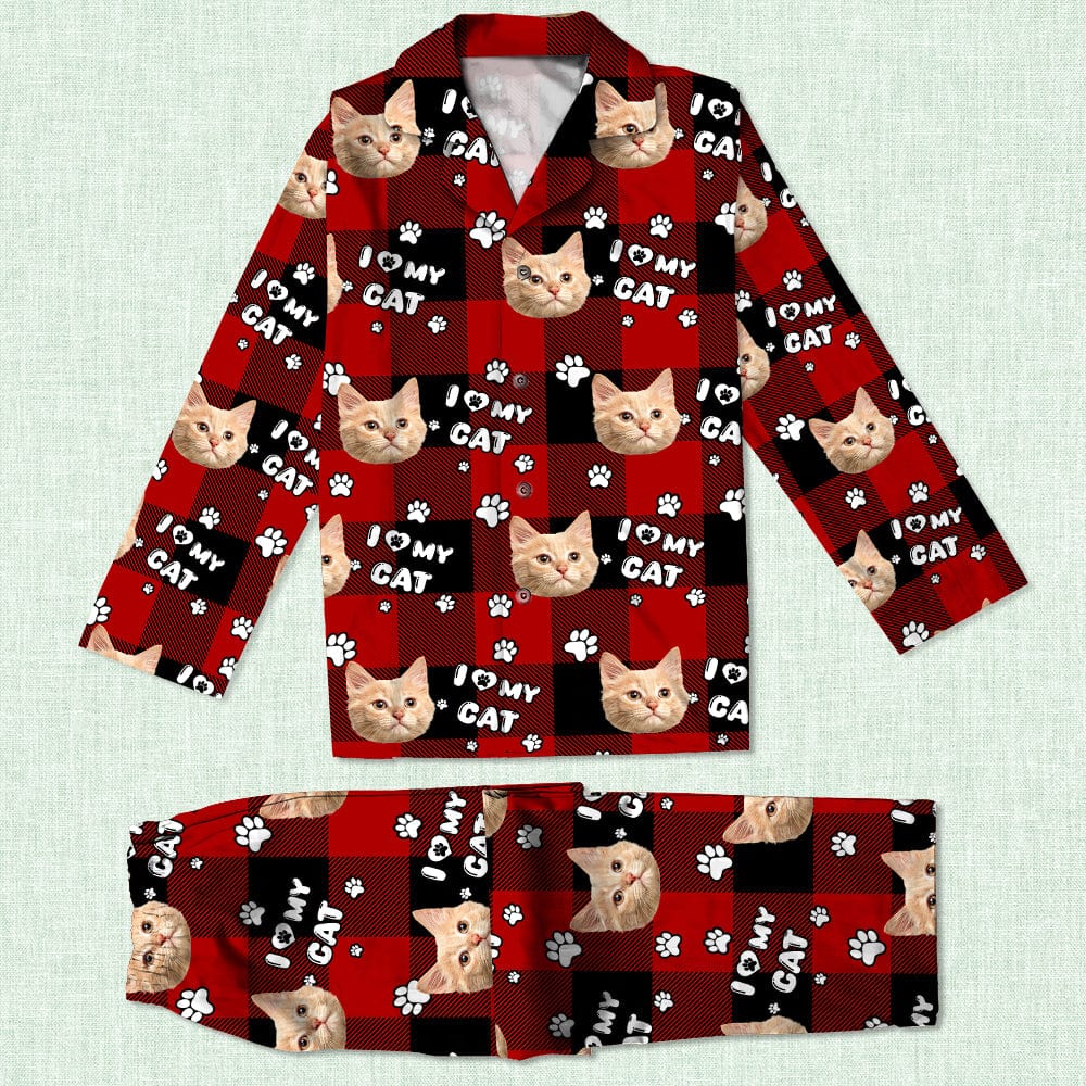 Custom Photo I Love My Dog, I Love My  Cat  Pajamas HA75 895092 - Image 6