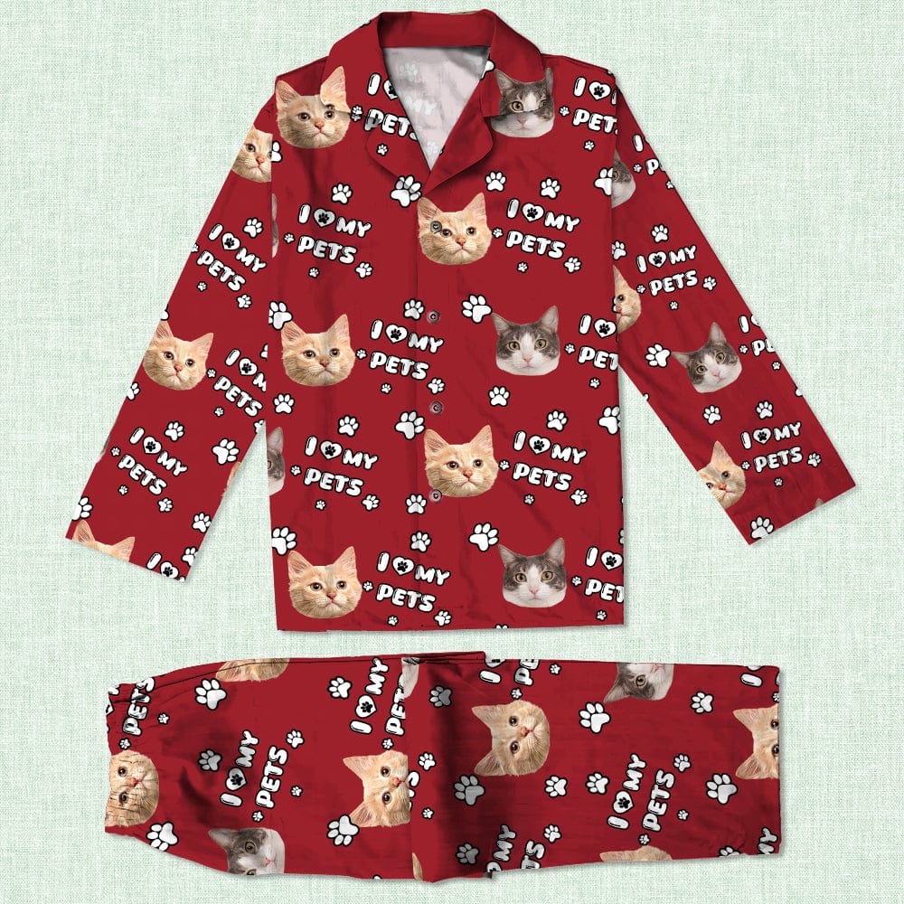 Custom Photo I Love My Dog, I Love My  Cat  Pajamas HA75 895092 - Image 7
