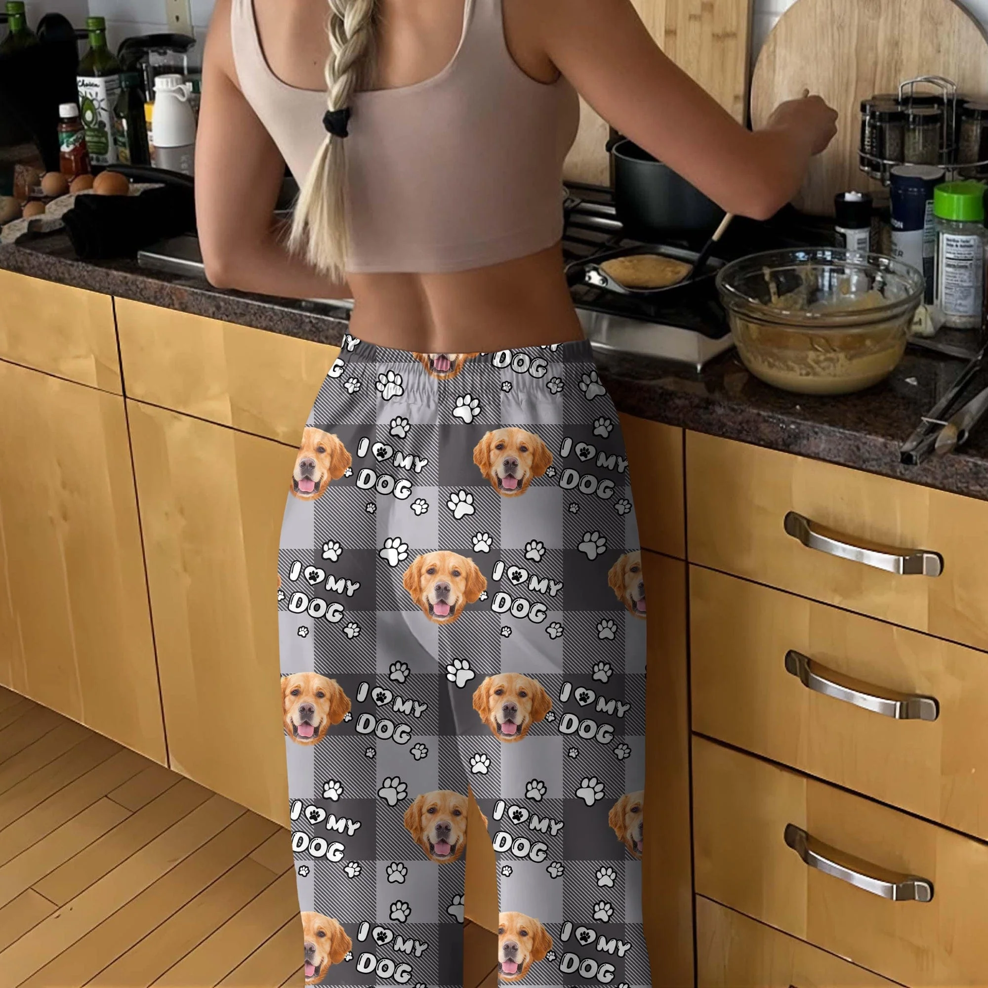 Custom Photo I Love My Dog, I Love My  Cat Sweatpants HA75 895090 - Image 4