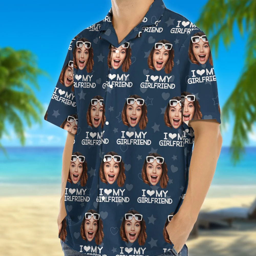 Custom Photo I Love My Girlfriend Boyfriend Hawaii Shirt Valentines Gift For Him Her Husband Wife HA75 895044 - Image 3