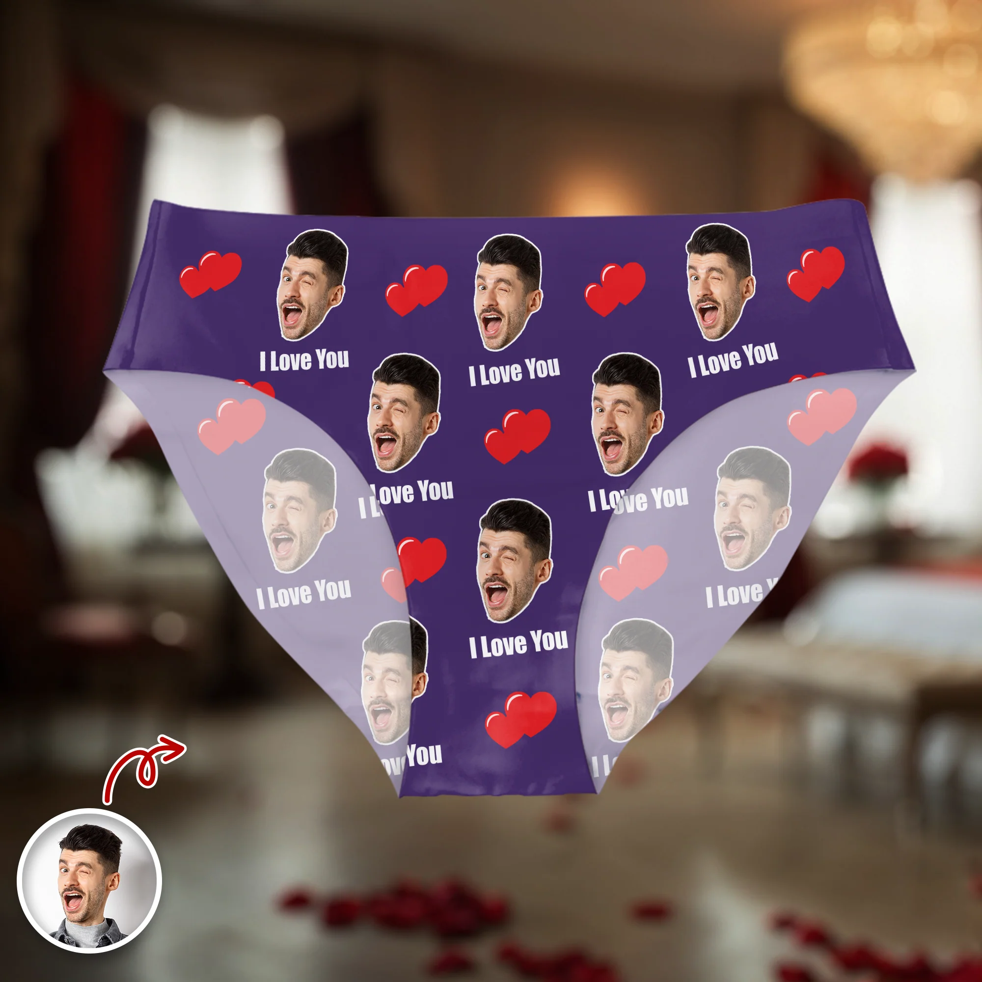 Custom Photo I Love You Underwear For Women Funny Valentine Gift CH07 910098 - Image 7