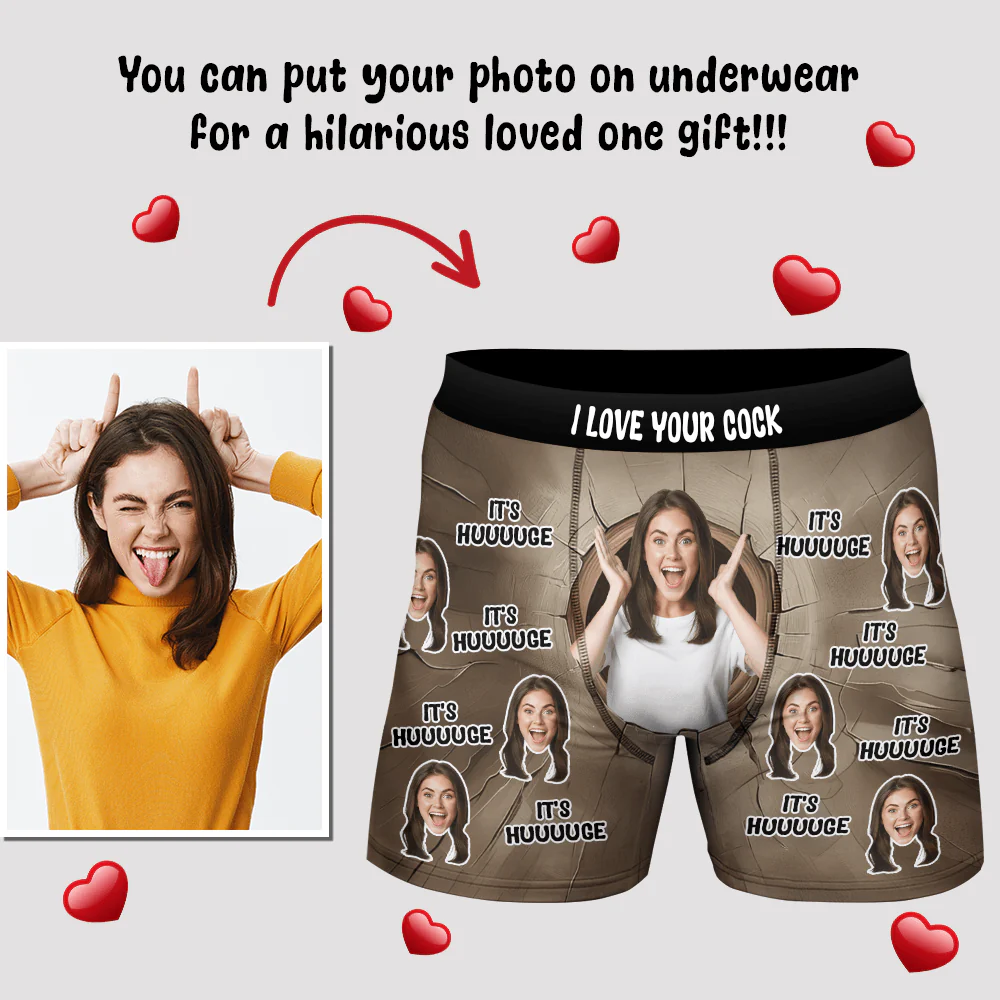 Custom Photo It's Huge Boxer Funny Gift For Husband Boyfriend CH07 895230 - Image 9