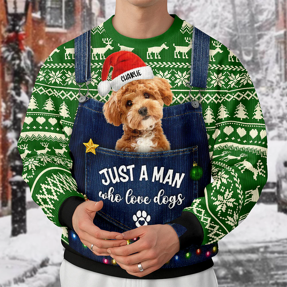Custom Photo Just A Girl Who Love Dogs Cats Ugly Sweater CH07 899358 - Image 2